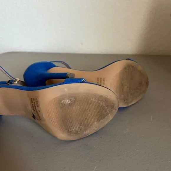 Charlotte Russe Rebekah Women's Blue Ankle Strap Stiletto High Heels Size 7 - Picture 2 of 6